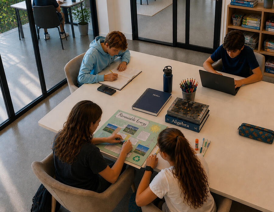 Students learning at Miami Homeschool Studio